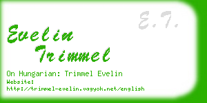 evelin trimmel business card